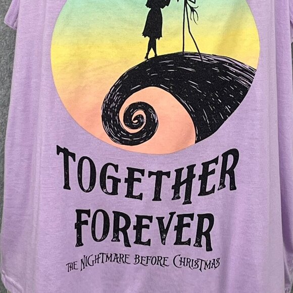 Disney Nightmare Before Christmas Tank Top Shirt L 12 14 Jack Skellington Sally - Picture 3 of 7